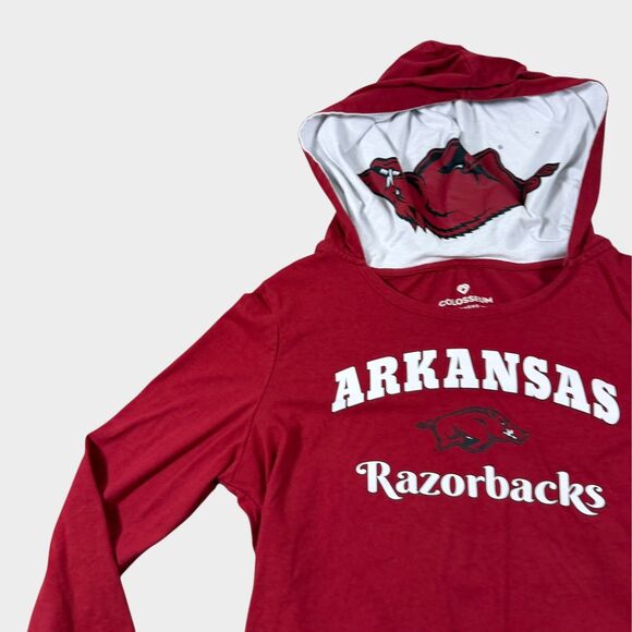 Colosseum Arkansas Razorbacks Womens Medium Red Pullover Hoodie Sweatshirt NCAA - Picture 4 of 8